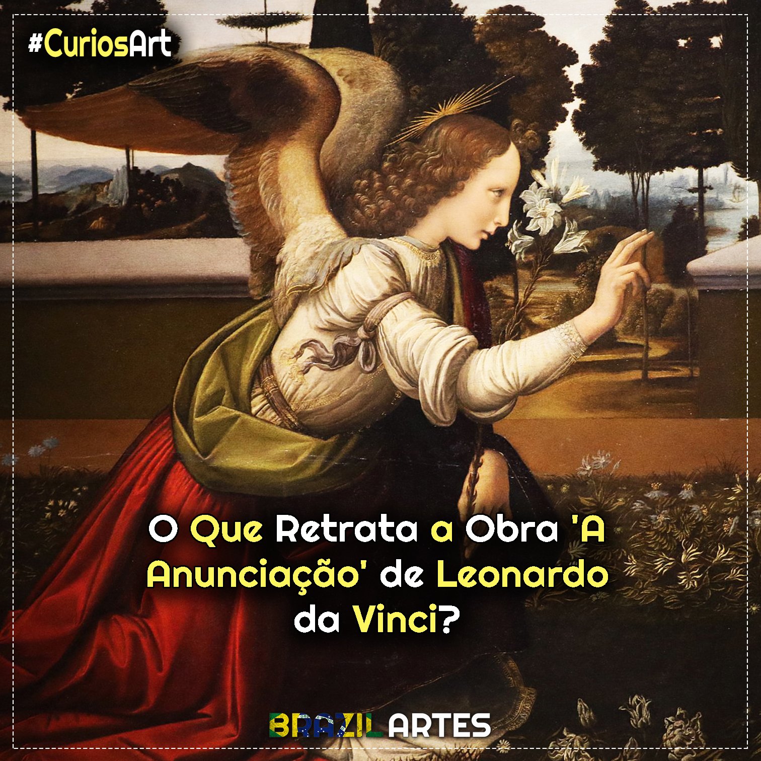 O Que Retrata a Obra A Anunciação de Leonardo da Vinci