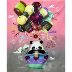 sep_Bordados de um Panda – 120x110cm, mista