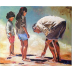 sep_Catando Conchinhas – 100x120cm, acrilico