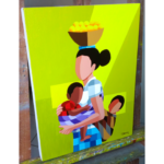 sep_Feirante e Filhos 1 – 40x50cm, 2020, acrílica