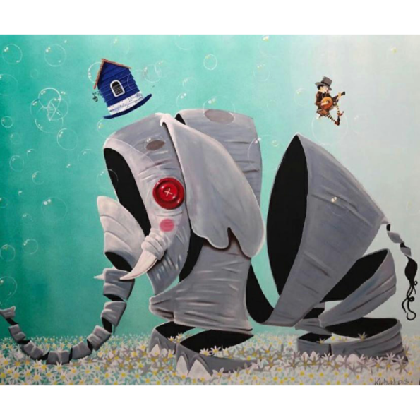 sep_O Grande Elefante – 70x90cm, mista