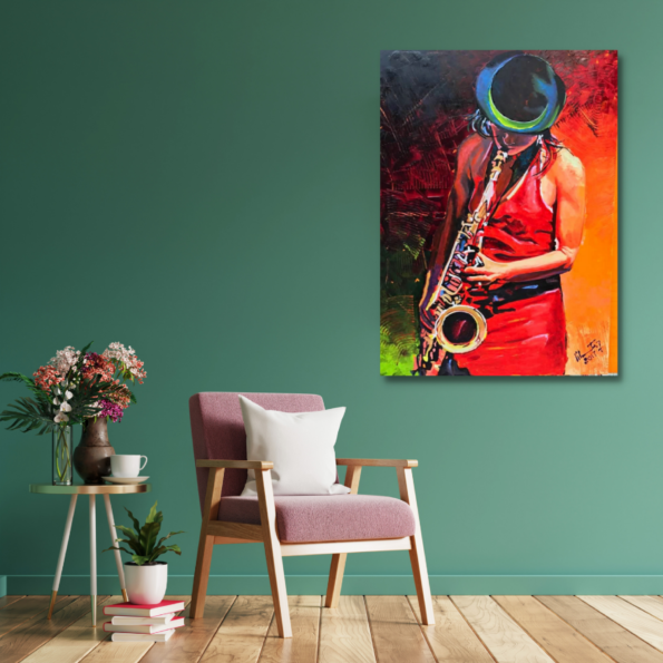 zsep_Saxofonista – 120x80cm, acrilico,2