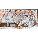 Jesus Lava os Pés – 120x60cm
