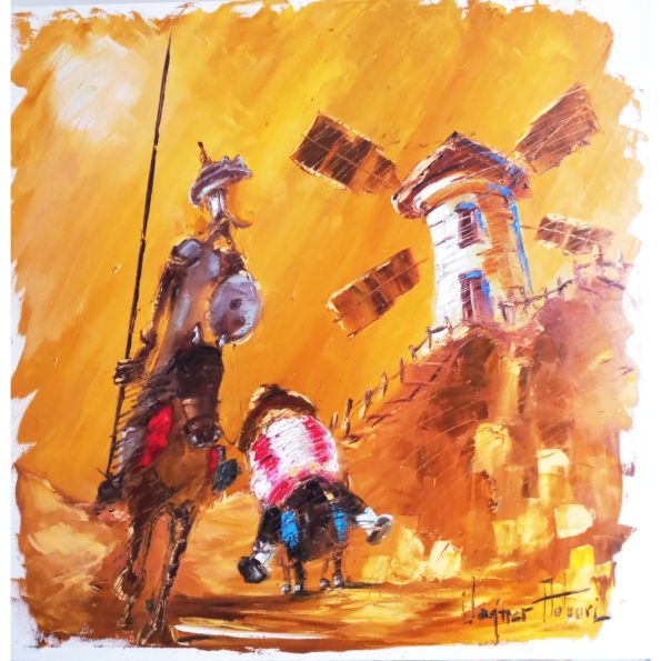 A Tormenta de Dom Quixote – 100x100cm,1