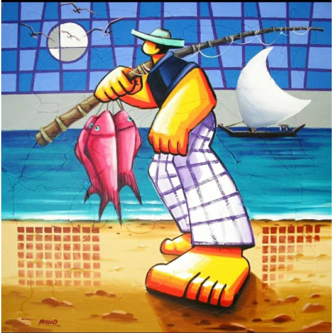Pescador – 100x100cm