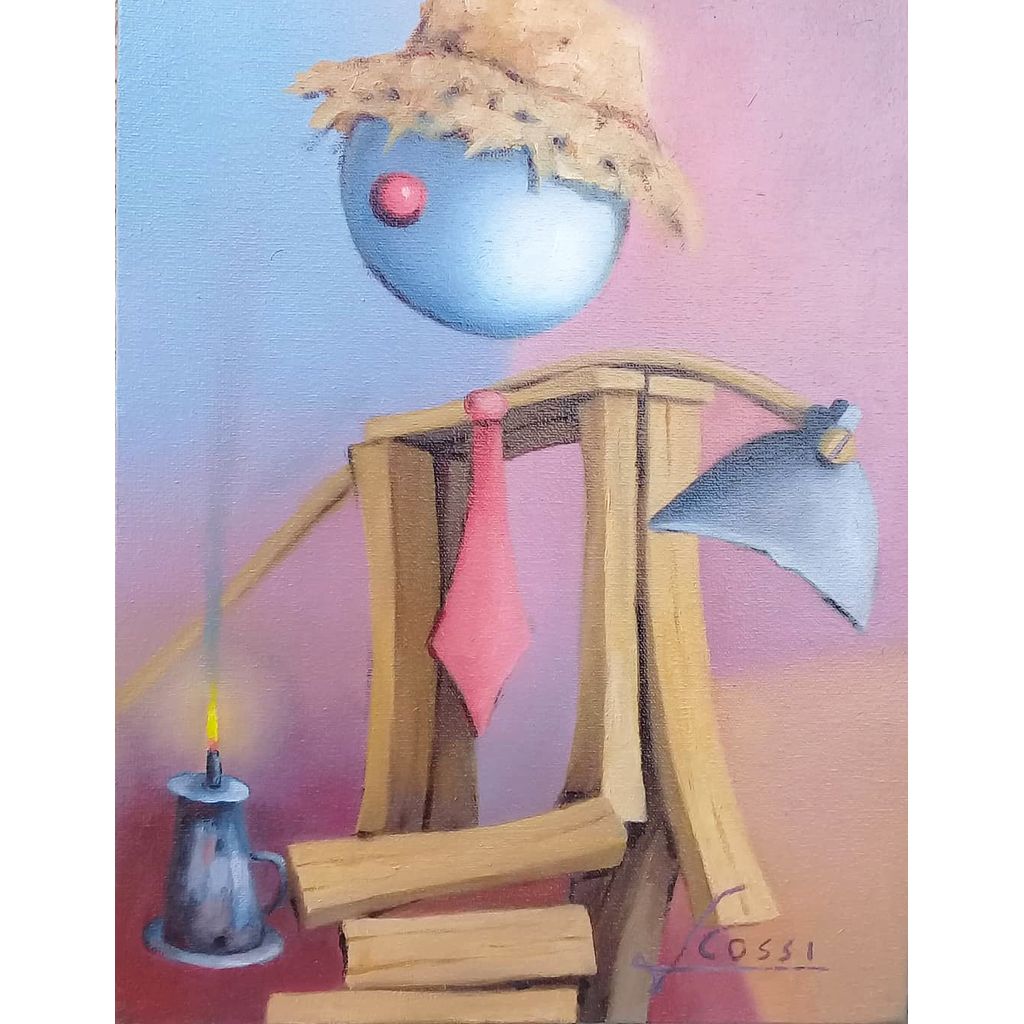 Lavrador com Lamparina - 50x70cm