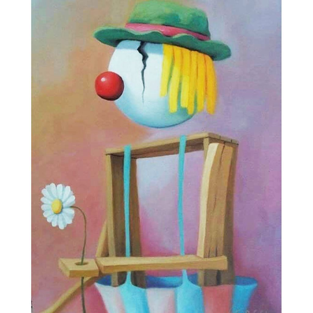 Palhaço e Sua Última Flor - 50x70cm
