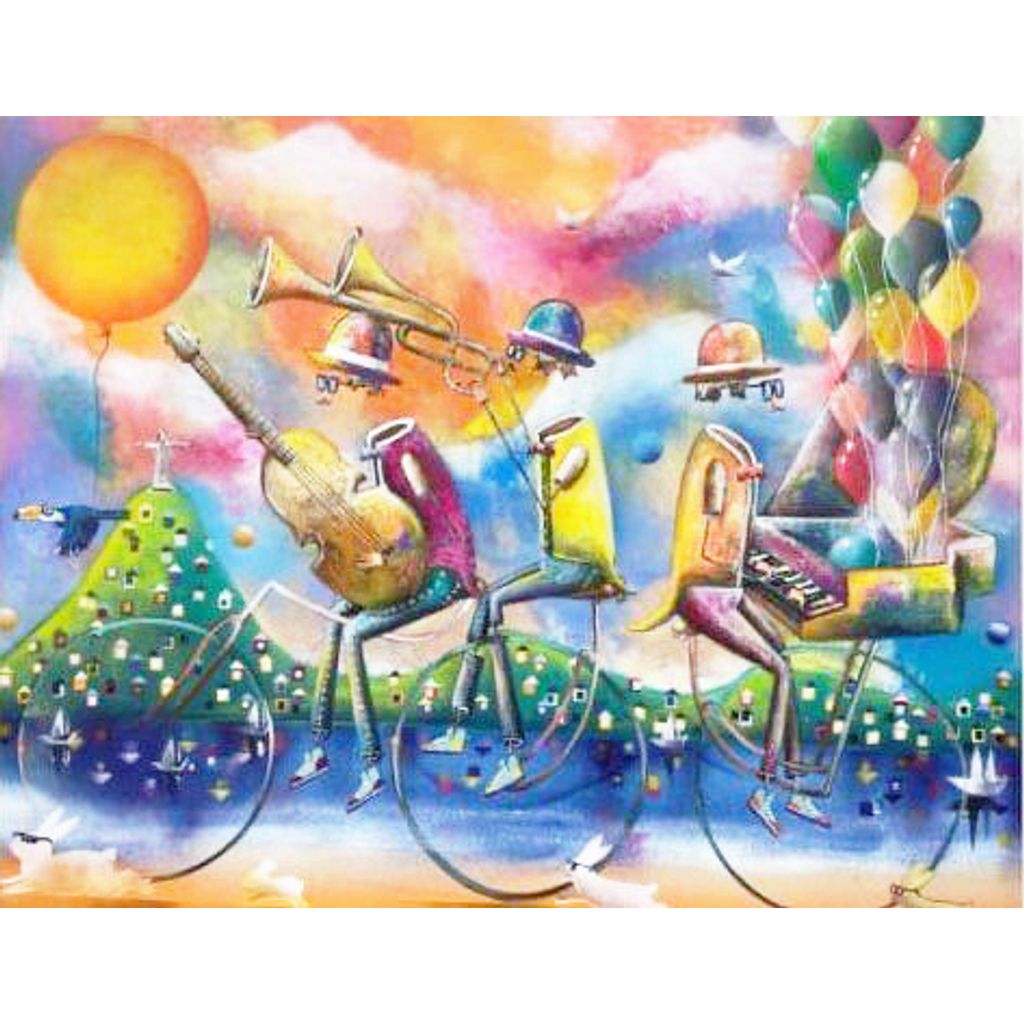 Músicos Passeando no Rio de Janeiro - 80x100cm