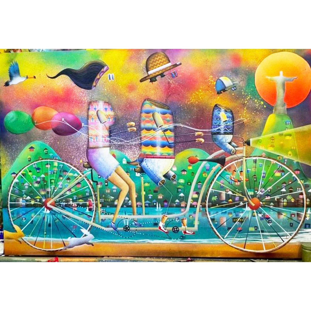 Visita em Família ao Rio de Janeiro - 100x150cm