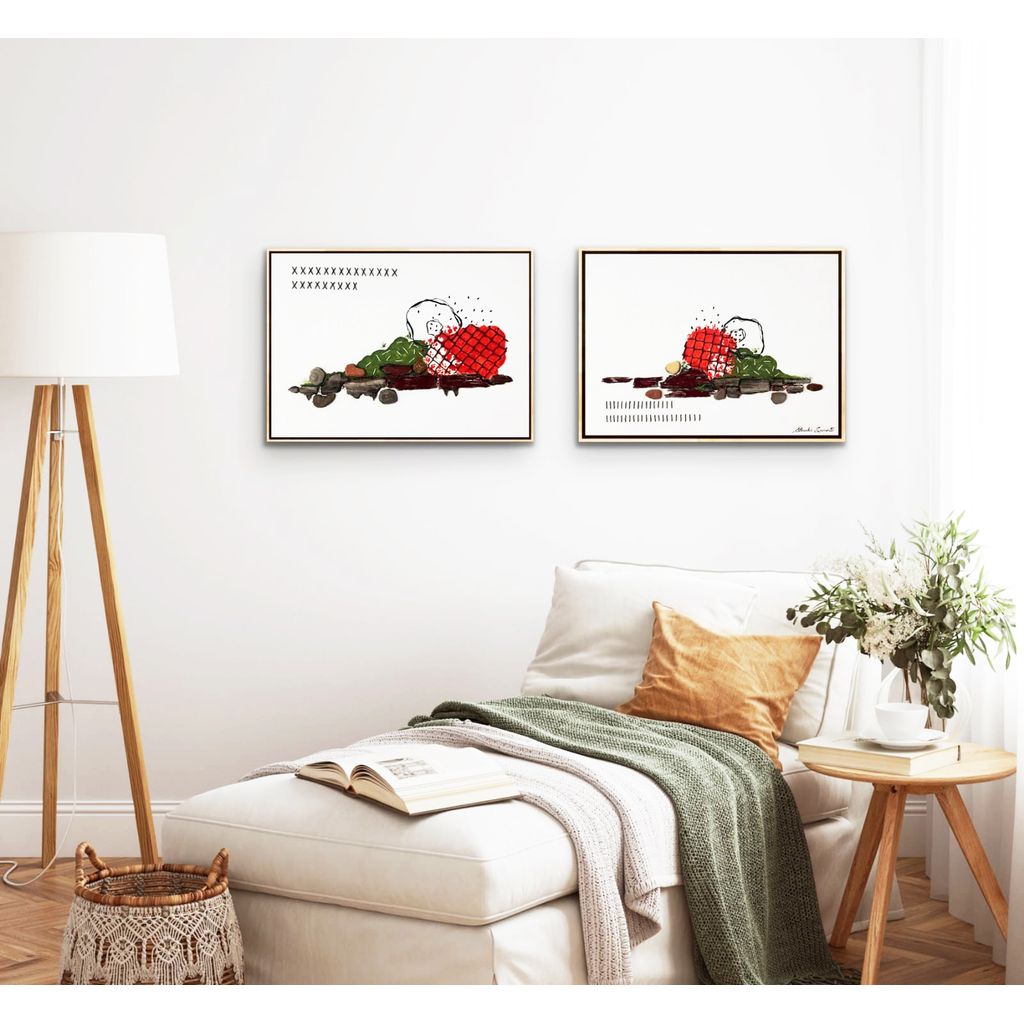 Abstrações do Vermelho - 140x50cm