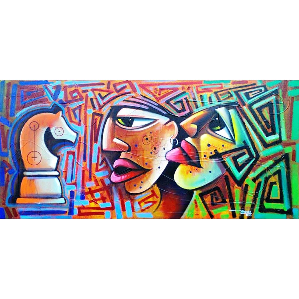 O Cavalo e As Duas Faces - 130x70cm